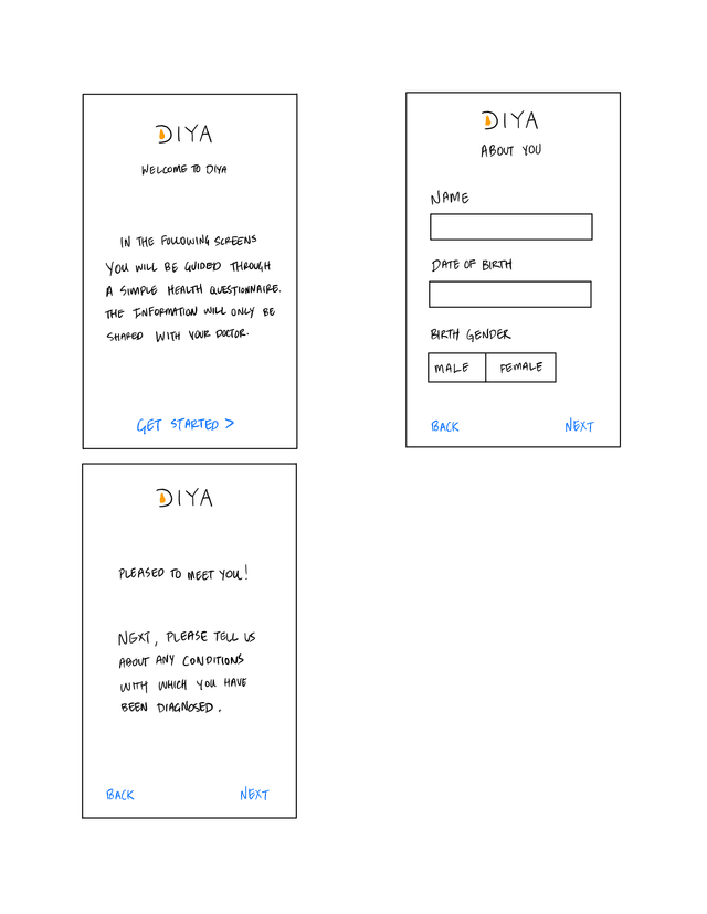 01 mydiya wireframes